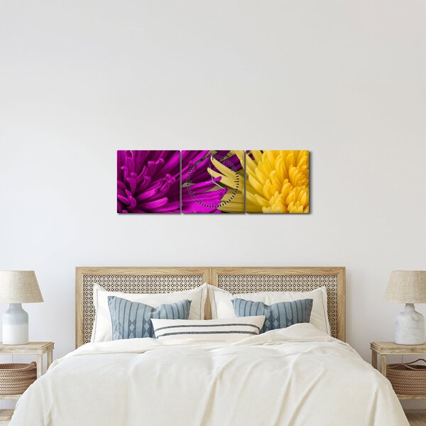 Kép - virág részlet (órával) (90x30 cm)