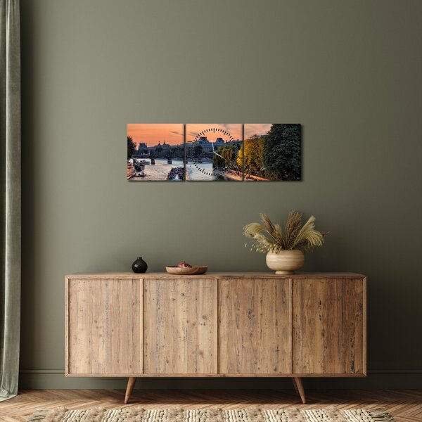 Kép - hajó egy körutazáson (órával) (90x30 cm)