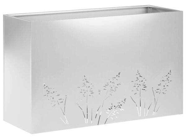 VidaXL Kerti cserép 2 db Ezüst 80 x 30 x 49 cm Horganyzott Acél