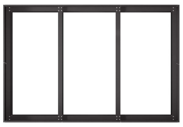 VidaXL Kerti cserép Fekete 120 x 80 x 60 cm Hidegen hengerelt acél