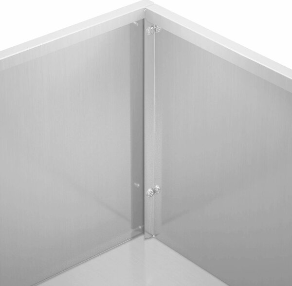 VidaXL Kerti cserép 2 db Ezüst 80 x 30 x 49 cm Horganyzott Acél