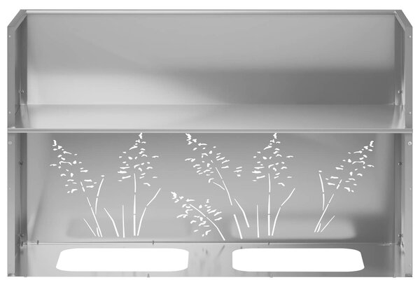 VidaXL Kerti cserép 2 db Ezüst 80 x 30 x 49 cm Horganyzott Acél