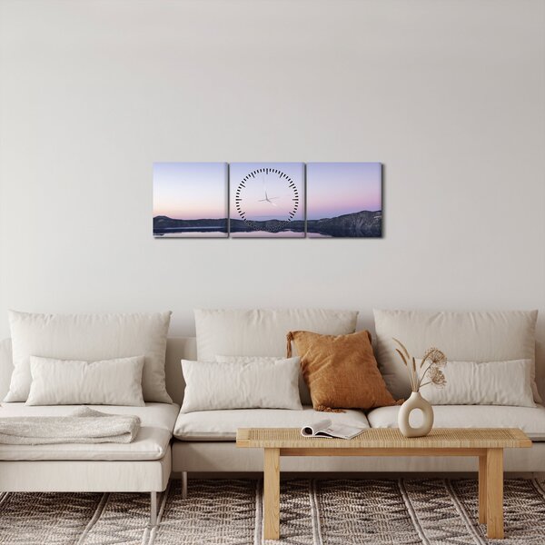 A tó képe (órával) (90x30 cm)