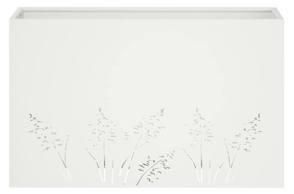 VidaXL Kerti cserép 2 db Fehér 80 x 20 x 49 cm Hidegen hengerelt acél