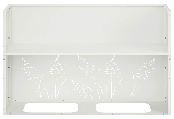 VidaXL Kerti cserép 2 db Fehér 80 x 20 x 49 cm Hidegen hengerelt acél