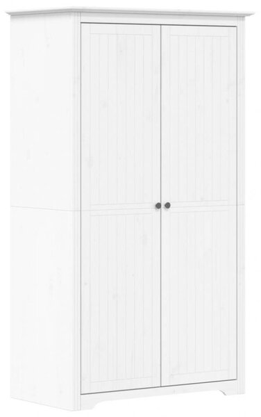 VidaXL BODO fehér tömör fenyőfa ruhásszekrény 101 x 52 x 176,5 cm