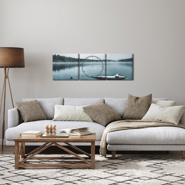 Kép - jeges északi tó (órával) (90x30 cm)