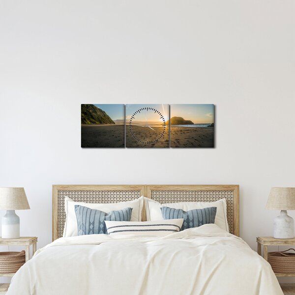 Strand képe (órával) (90x30 cm)