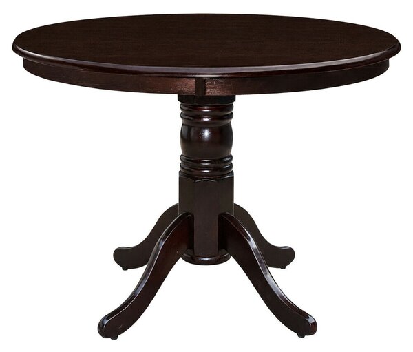 Étkezőasztal, kerek, gesztenye, átmérő 106 cm, TABLOS NEW