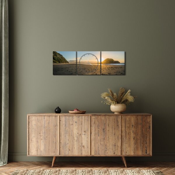 Strand képe (órával) (90x30 cm)