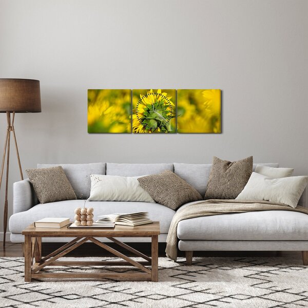 Napraforgó képe (órával) (90x30 cm)