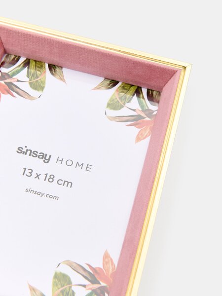 Sinsay - Fényképkeret bársony elemmel - rózsaszín