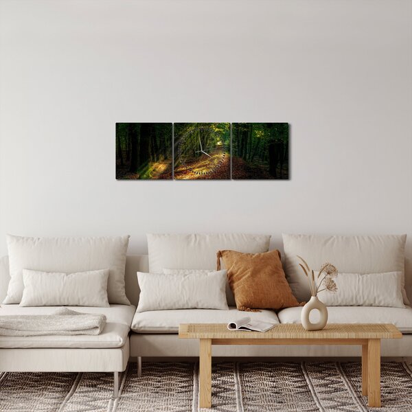 Erdei út képe (órával) (90x30 cm)