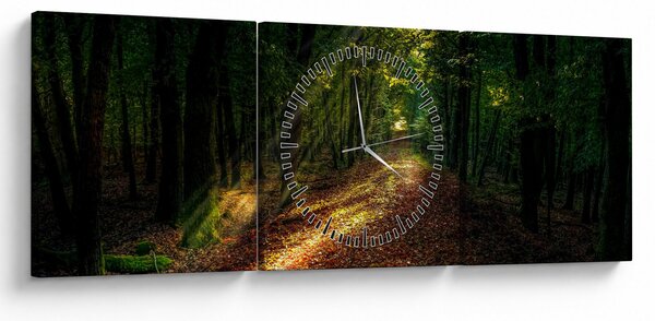 Erdei út képe (órával) (90x30 cm)