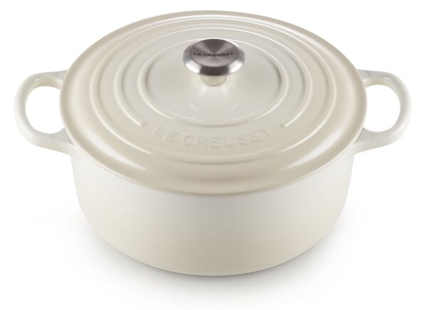 Le Creuset Signature kerek öntöttvas sütő-főzőedény, 26cm, 5,3 l, habcsók