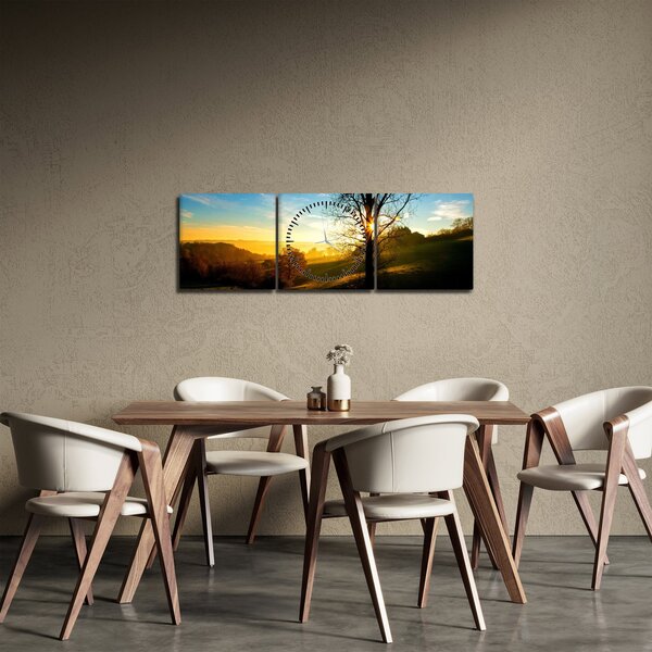 Napkelte kép (órával) (90x30 cm)