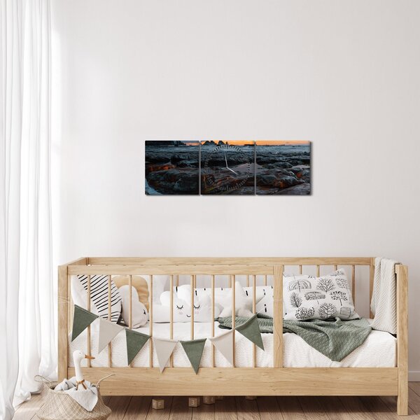 Kép - táj Új Zélandon (órával) (90x30 cm)