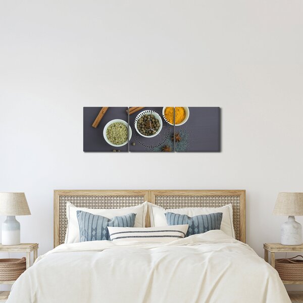 Kép - fűszerek (órával) (90x30 cm)