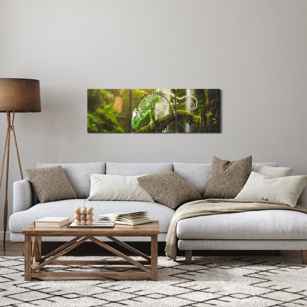 Gyík képe (órával) (90x30 cm)