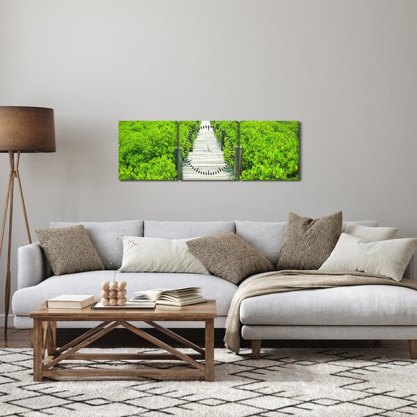 Kép - fa járda (órával) (90x30 cm)
