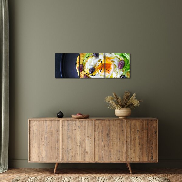 Egészséges palacsinta képe (órával) (90x30 cm)