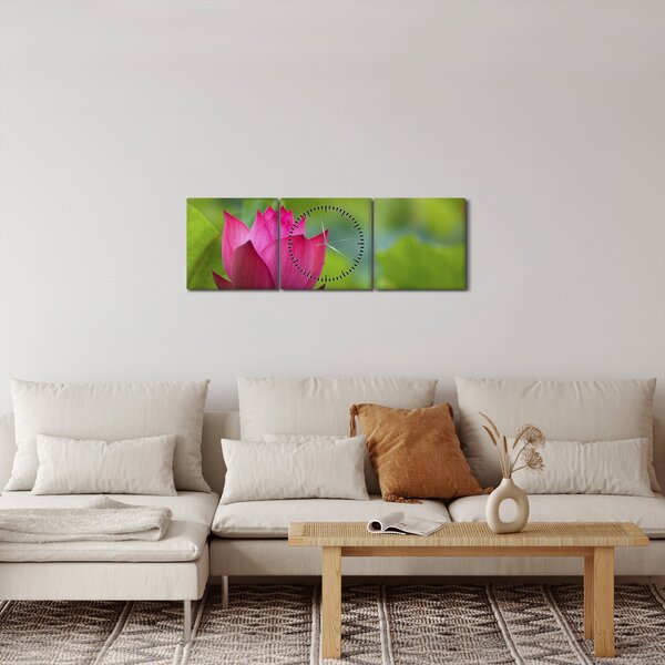 Kép - vízi növény (órával) (90x30 cm)