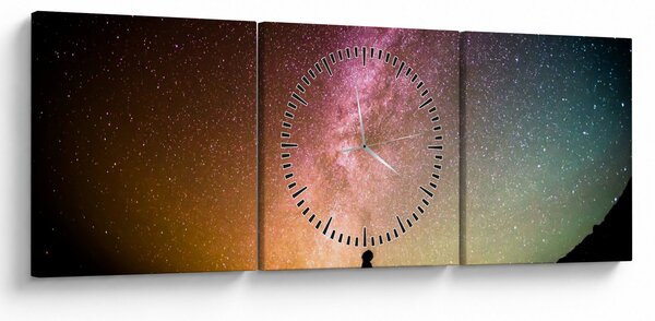 Kép - égbolt tele csillagokkal (órával) (90x30 cm)