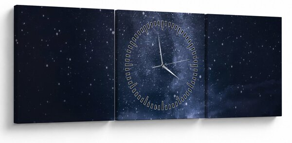 Égbolt tele csillagokkal képe (órával) (90x30 cm)