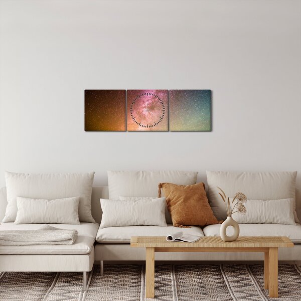 Kép - égbolt tele csillagokkal (órával) (90x30 cm)