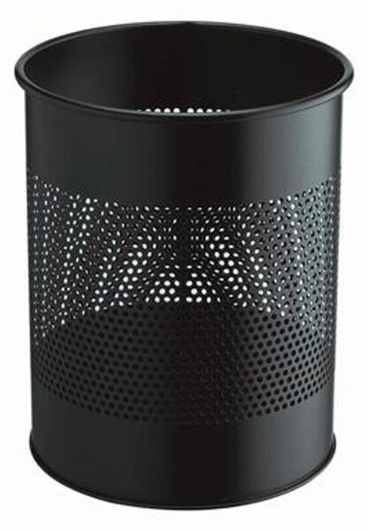 Papírkosár, fém, 15 liter, DURABLE, fekete