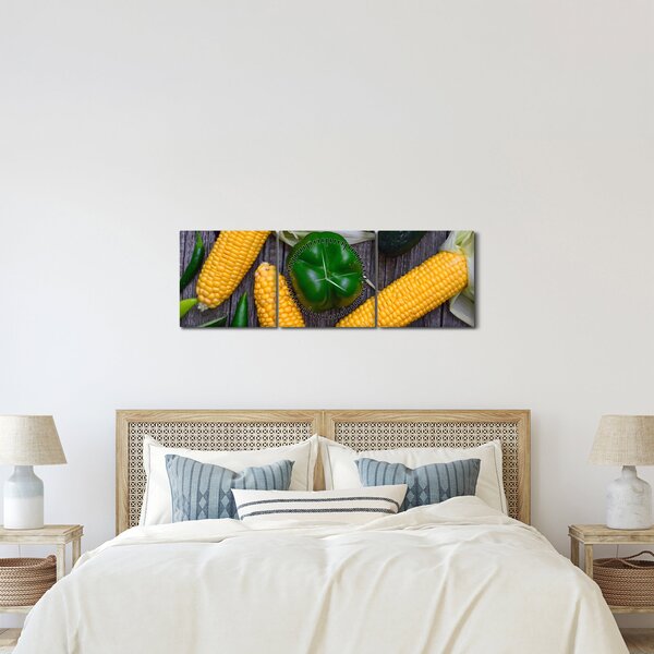 Zöldség képe (órával) (90x30 cm)