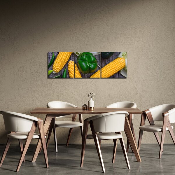 Zöldség képe (órával) (90x30 cm)