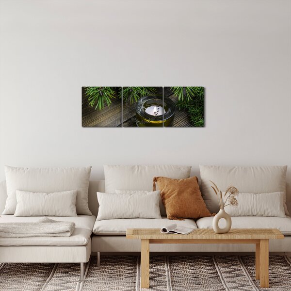 Kép - karácsonyi gyertya (órával) (90x30 cm)
