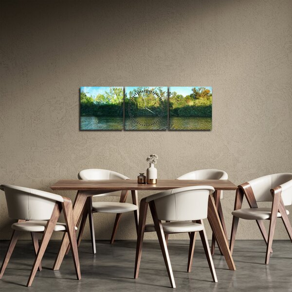 Kép - tó (órával) (90x30 cm)