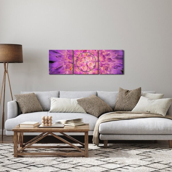 Részletes virágkép (órával) (90x30 cm)
