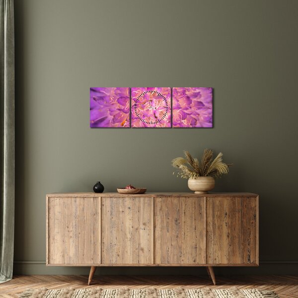 Részletes virágkép (órával) (90x30 cm)