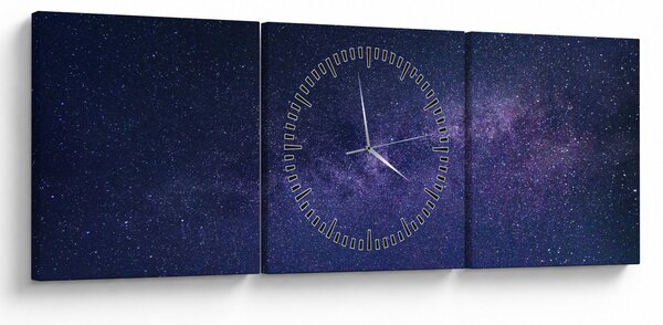 Galaxis kép (órával) (90x30 cm)