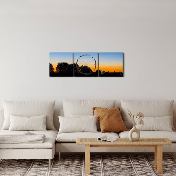 A naplemente képe (órával) (90x30 cm)