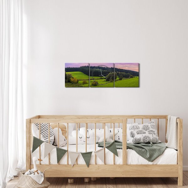 Rét képe (órával) (90x30 cm)