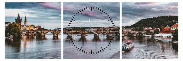 Vltava képe (órával) (90x30 cm)