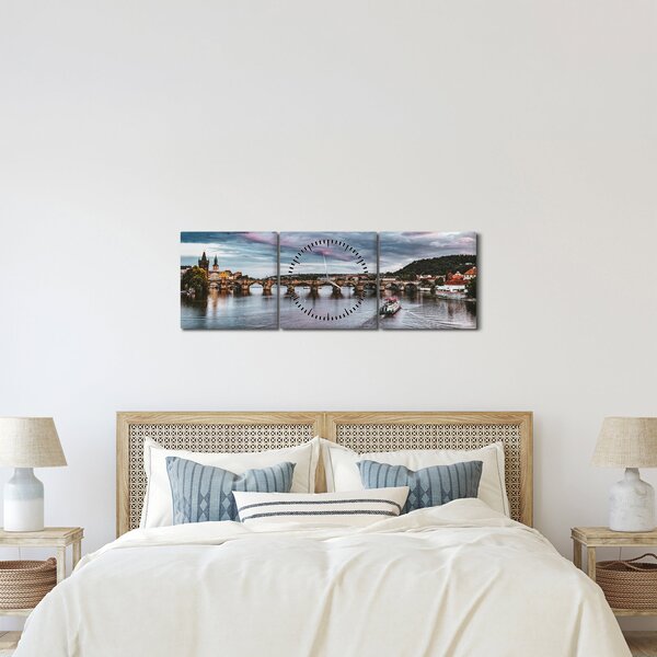 Vltava képe (órával) (90x30 cm)