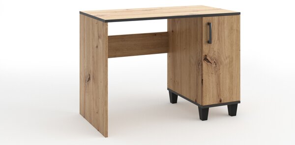 P8 íróasztal, 100x75x56, tölgy artisan/fekete