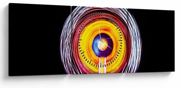 Fények a körben képe (órával) (90x30 cm)