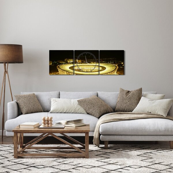 Kép - futballstadion (órával) (90x30 cm)