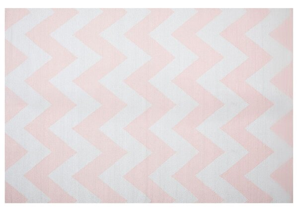 Rózsaszín és fehér szőnyeg 160 x 230 cm KONARLI