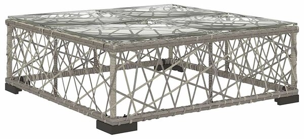 5 részes szürke polyrattan kerti ülőgarnitúra párnákkal