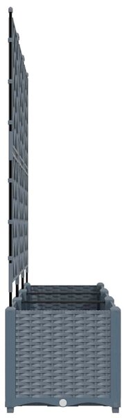 Kerti cserép 3 db Világosszürke 120 x 40 x 143 cm PP