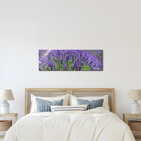 Kép - levandula (órával) (90x30 cm)