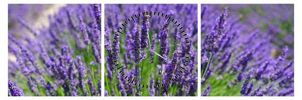 Kép - levandula (órával) (90x30 cm)