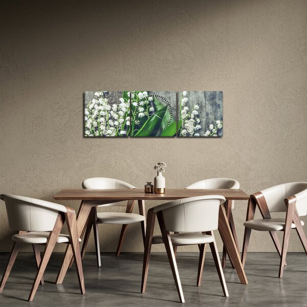A gyöngyvirág képe (órával) (90x30 cm)